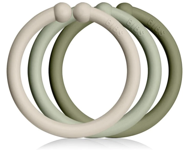 Bibs loops vanilla/sage/olive 12-pack