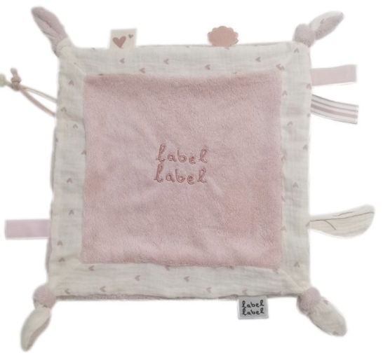 Label label snuttefilt rosa