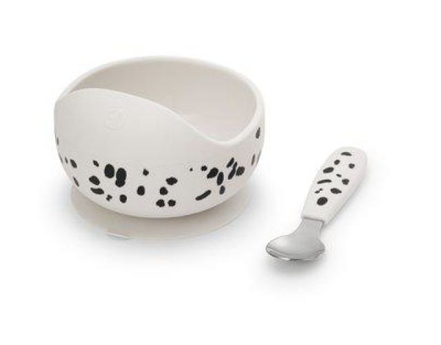 Elodie details skål silikon med sked dalmatian dots