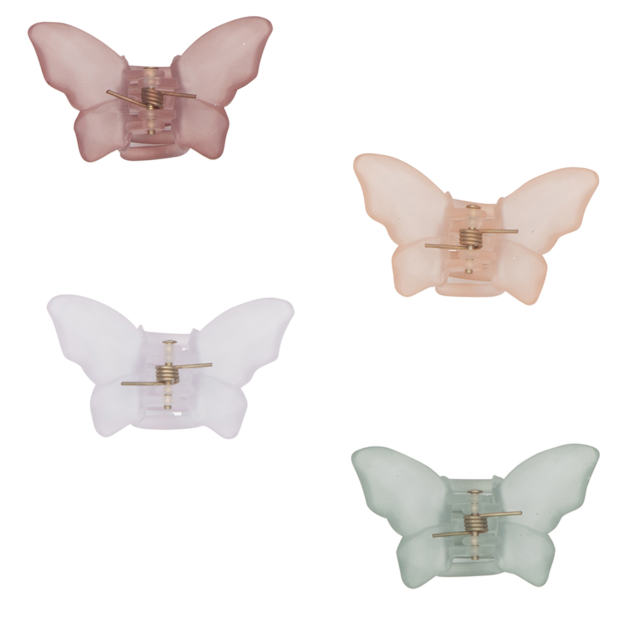 Mimi & lula hårspänne frostade fjärilar 4-pack