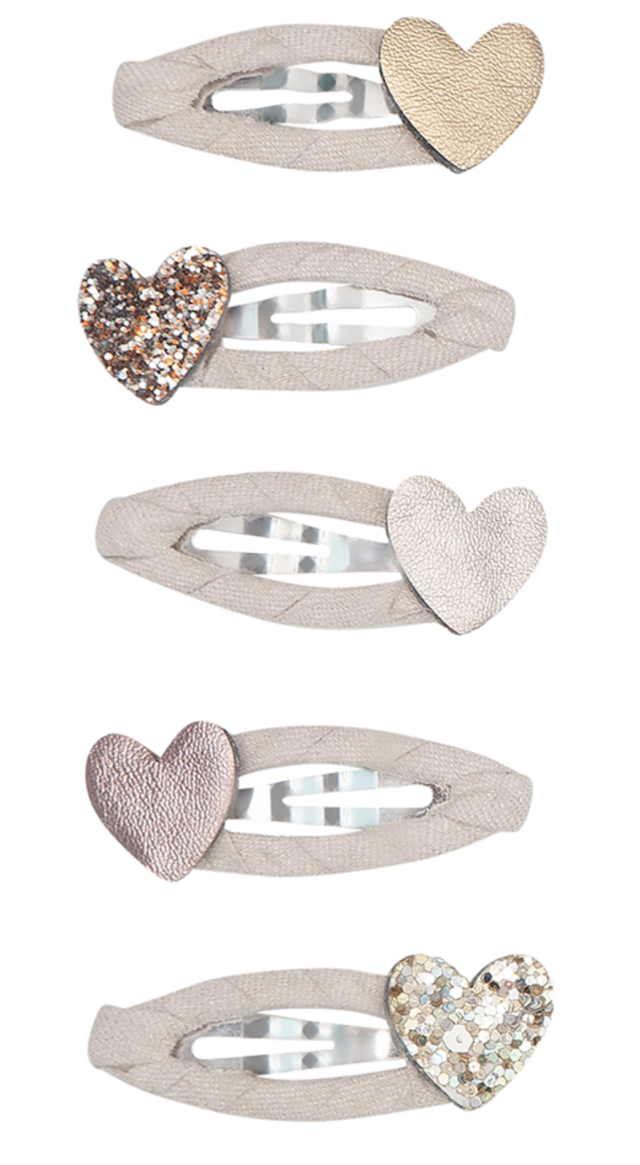 Mimi & lula hårspänne mini teeny heart 5-pack
