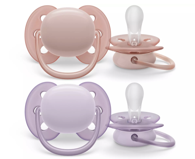 Avent napp ultra soft silikon 0-6mån rosa 2-pack