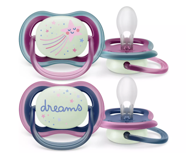 Avent napp ultra air night silikon 6-18mån dream 2-pack