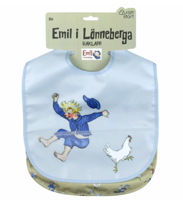 Rätt start emil i lönneberga haklapp 2-pack