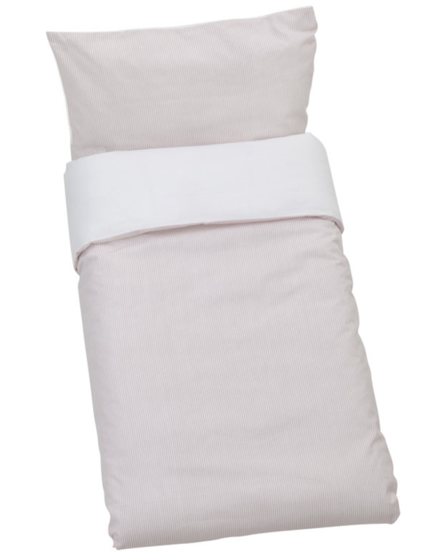 Rätt start påslakanset stripe vagn/vagga rosa