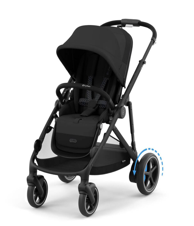 Cybex e-gazelle s sittvagn moon black black chassi