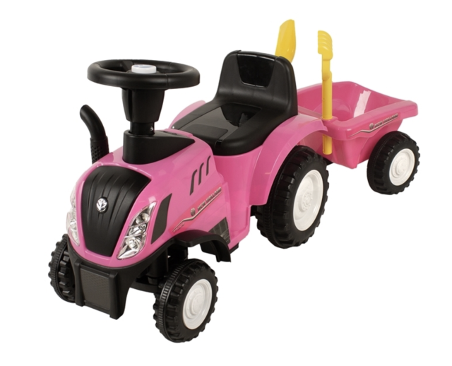 Babytrold ride-on traktor rosa