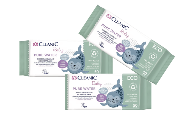 Cleanic baby våtservetter eco pure water 3x50st