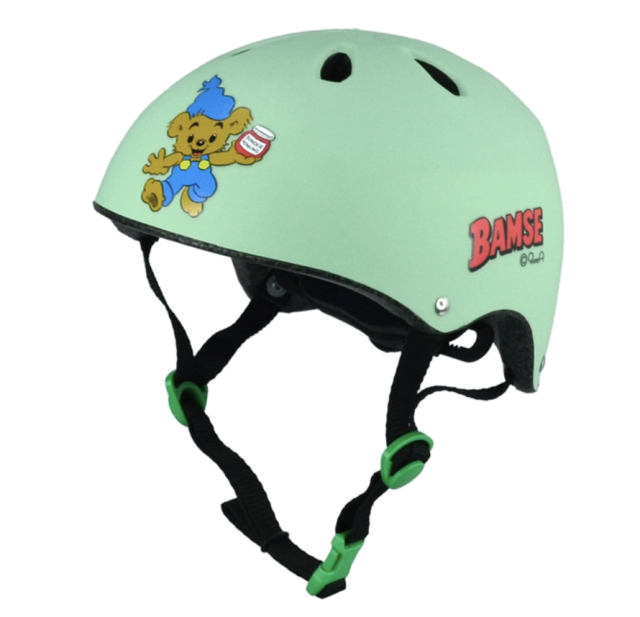 Nordic hoj cykel/skatehjälm bamse grön