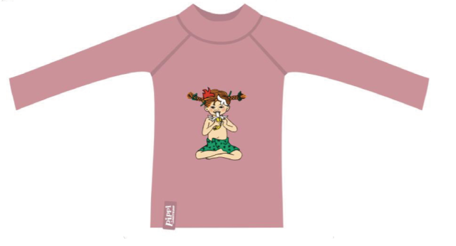 Swimpy uv-tröja pippi i söderhavet rosa