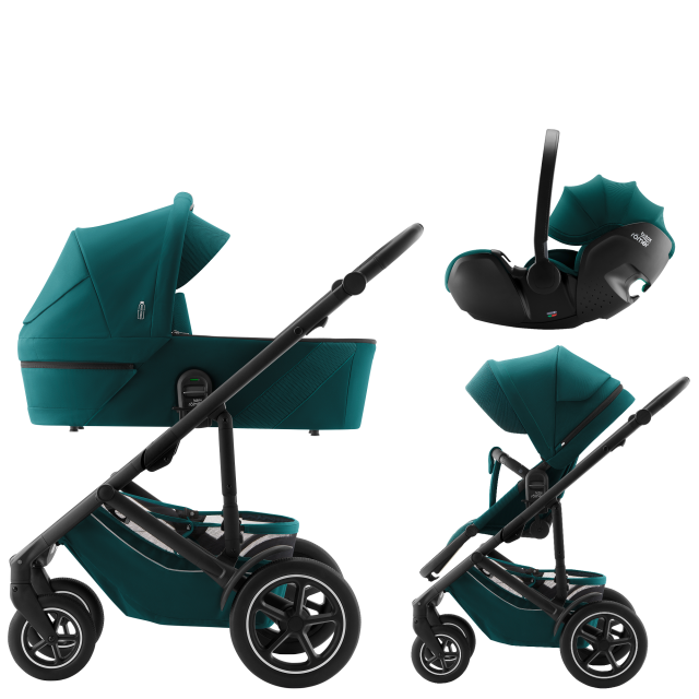 Britax smile 5Z paket duovagn inkl babyskydd baby-safe 5Z atlantic green 