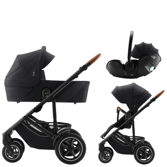 Britax smile 5Z paket duovagn inkl babyskydd baby-safe 5Z galaxy black 