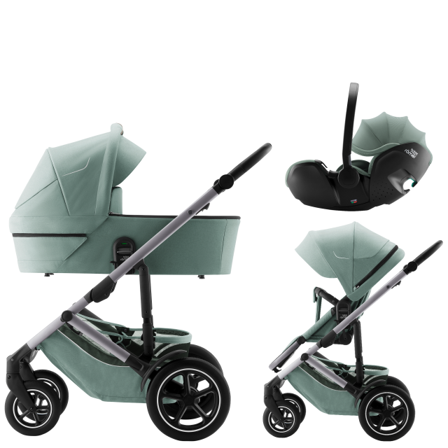 Britax smile 5Z paket duovagn inkl babyskydd baby-safe 5Z jade green 