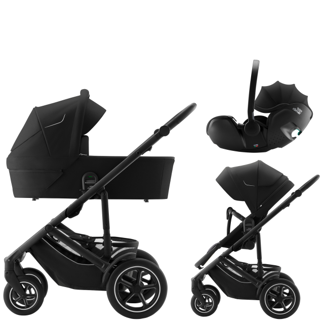Britax smile 5Z paket duovagn inkl babyskydd baby-safe 5Z space black 