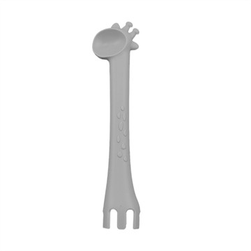 Tiny tot silikonsked gråblå