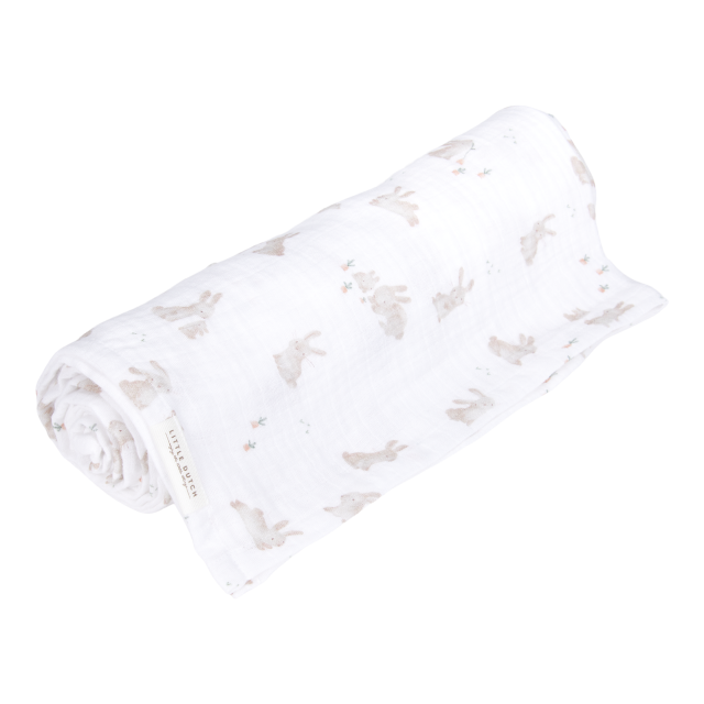 Little dutch muslinfilt baby bunny 120x120cm