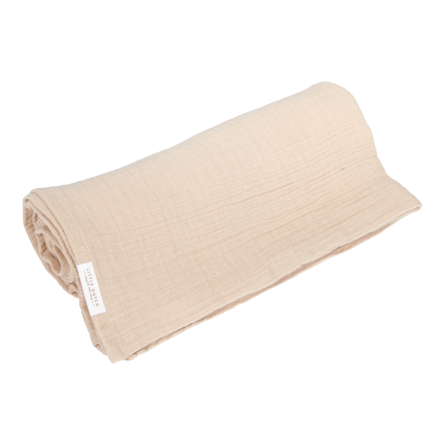 Little dutch muslinfilt beige 120x120cm