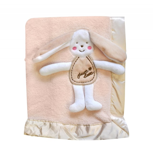 Bobobaby filt kanin ljusrosa 76x102 cm