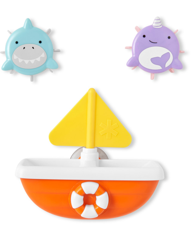 Skip hop zoo badleksak tip & spin båt