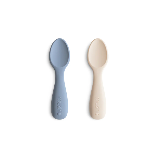 Mushie starter spoons tradewinds/shifting sand 2-pack