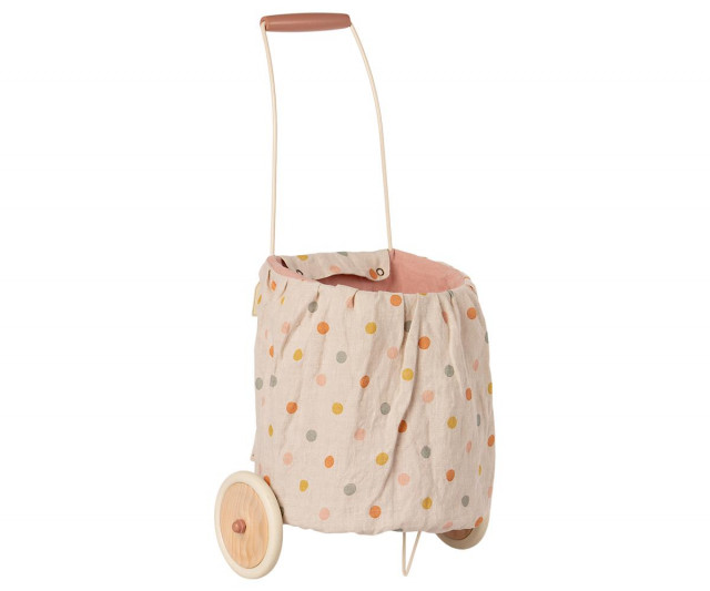 Maileg trolley multi dots pink