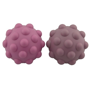 Tiny tot sensory silicone fidget small balls 2-pack grape