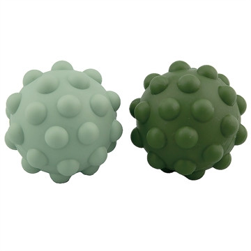 Tiny tot sensory silicone fidget small balls 2-pack green