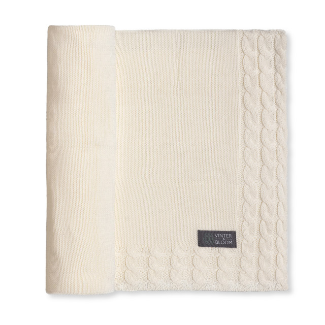 Vinter & bloom filt joy eko warm white 100cx80cm